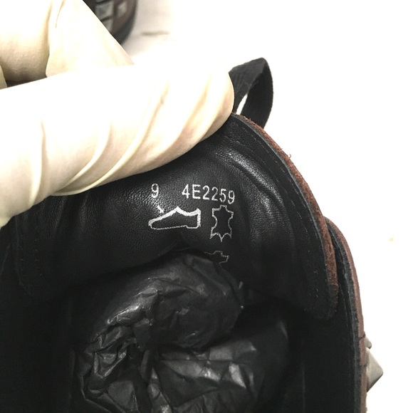 Prada Sport Mens Brown Spiked Leather Sneakers. Prada 9 = US size 10 - Picture 7 of 8